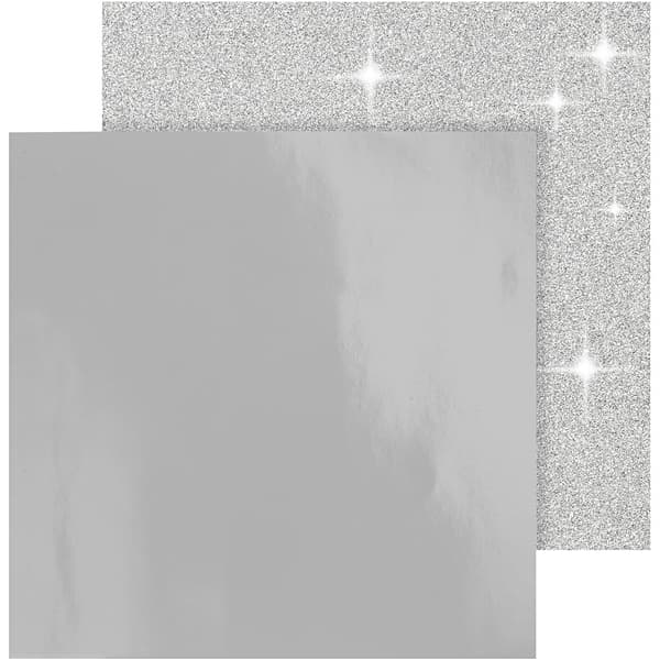Papper Vivi Gade - 12´x12´ - 2 ark - Glitter Silver