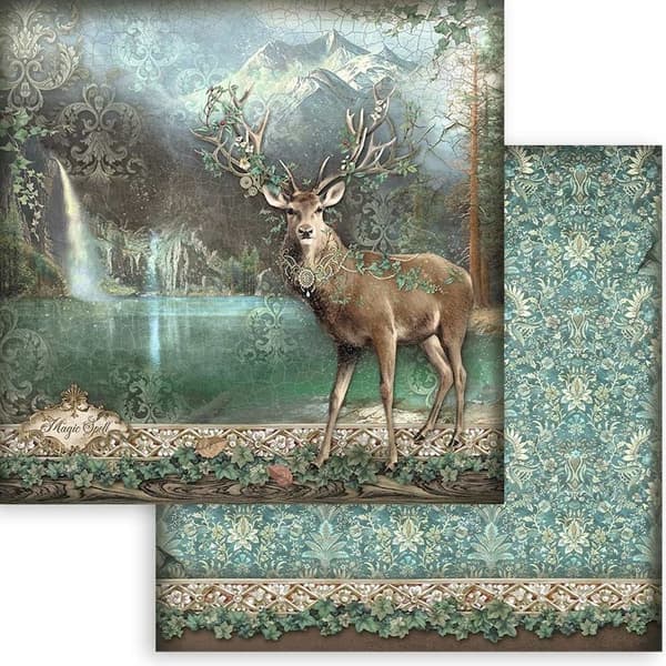 Paper Pad Stamperia - Magic Forest - 8x8 Tum