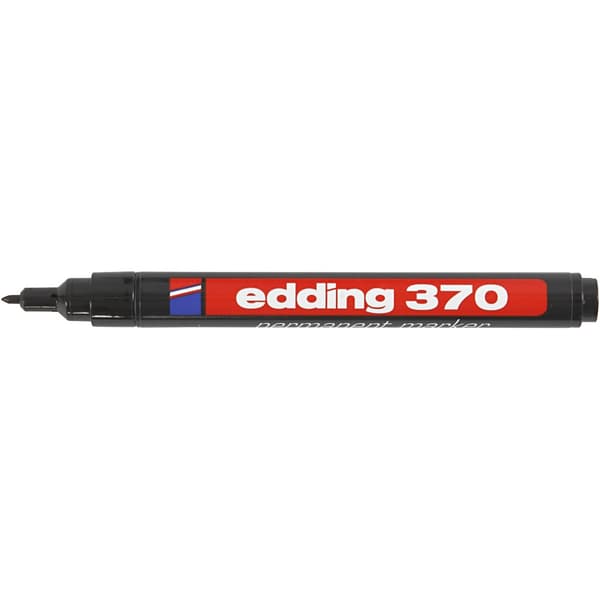 Edding 370 tusch - Spets 1 mm - Svart
