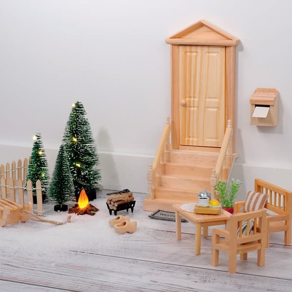 Miniatyr Gran med LED-belysning - 10 cm