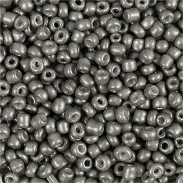Seed Beads - 3 mm - Hål 0,6-1 mm - Grå - 25 g