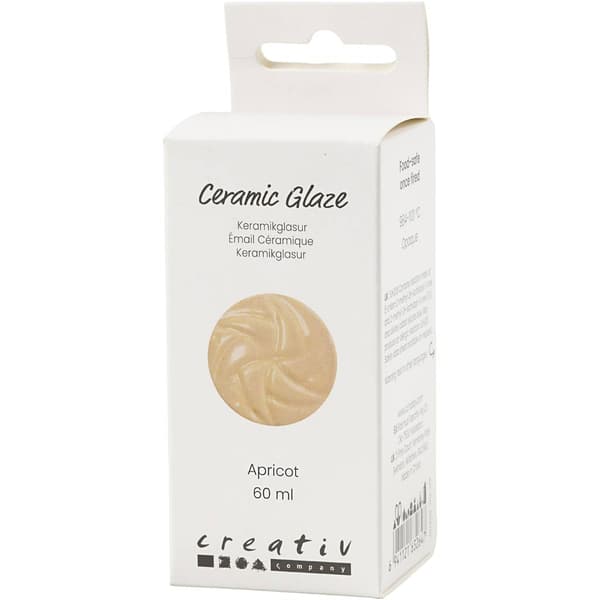 Keramikglasyr Apricot - Täckande 60 ml
