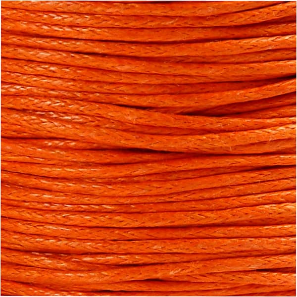 Bomullssnöre - 1 mm - Orange - 40 m