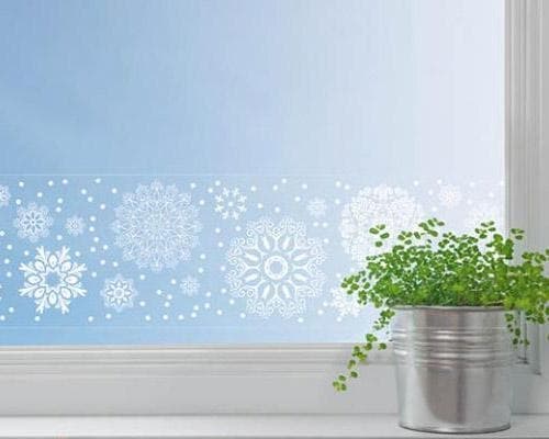 Fönster Tejp Snöflinga - Window Tape Crystal 2 meter