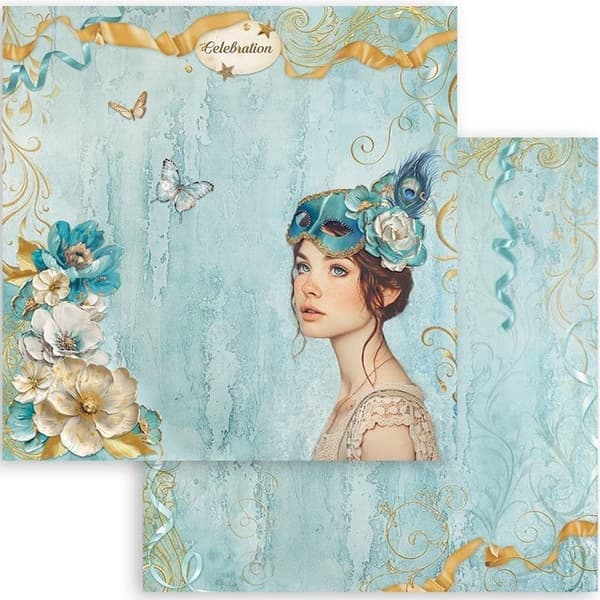 Paper Pad 8x8 Stamperia - Masquerade
