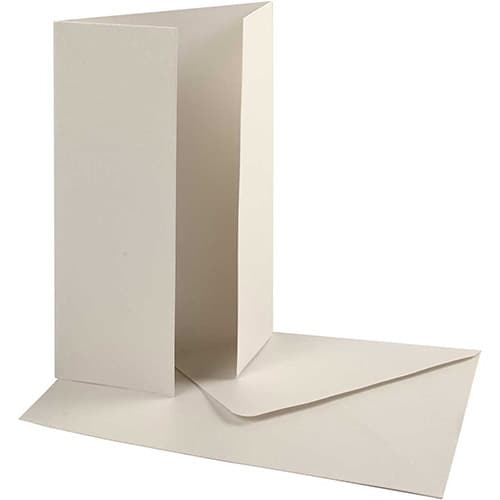 Gatefold Card Pärlemo Creme - 10 set - Happy Moments