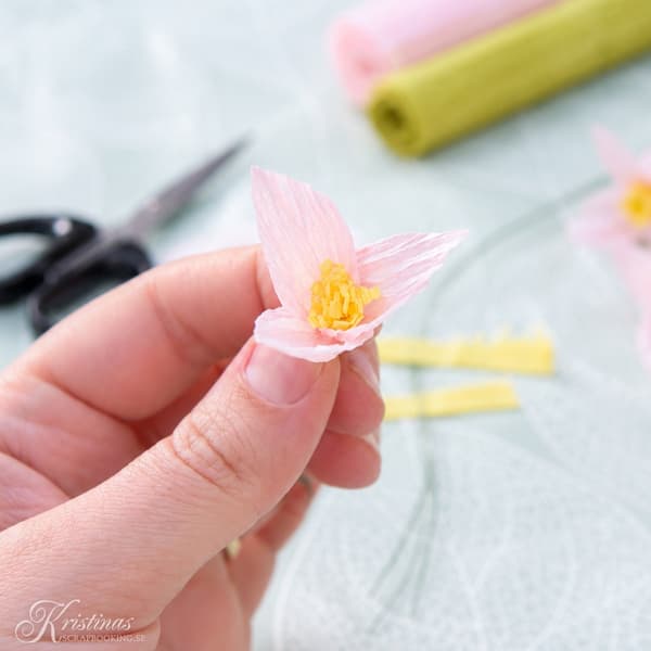 Mini DIY Pysselkit Kräppapper - Körsbärsblommor