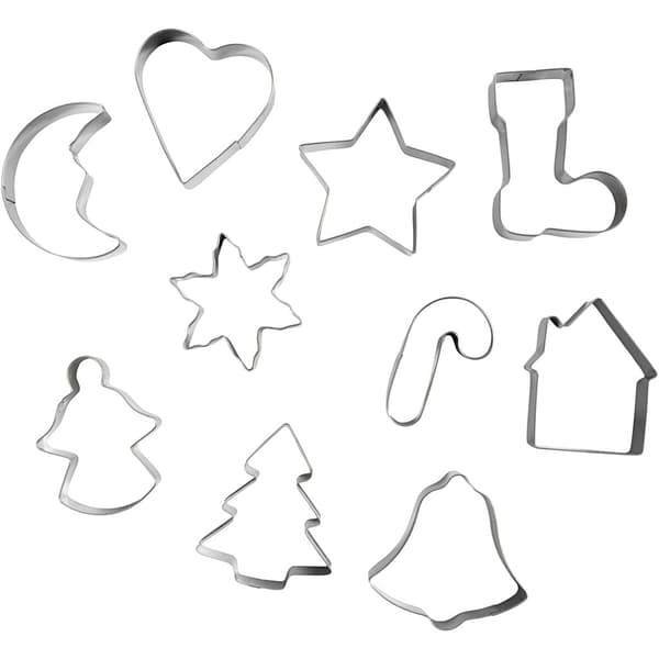Pepparkaksformar - Stansformar 3-5,7 cm - Julfigurer - 10 st