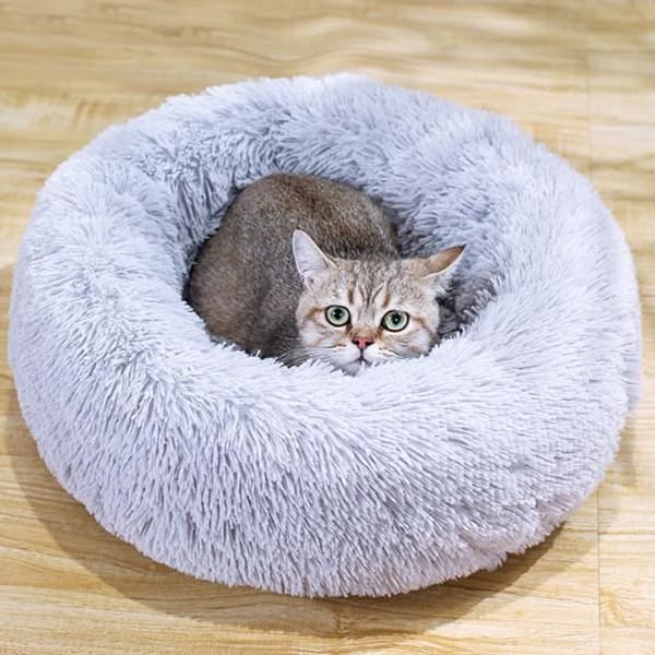 Katt-/hundsäng - Varm - 60cm - Ljusgrå