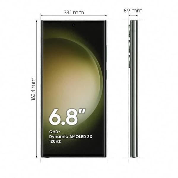 Smartphone - SAMSUNG - Galaxy S23 Ultra - 256Go - Grön - 200MP - US-version