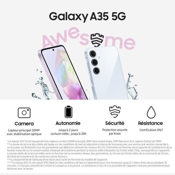 Samsung Galaxy A35 Smartphone 128 GB 5G Lime