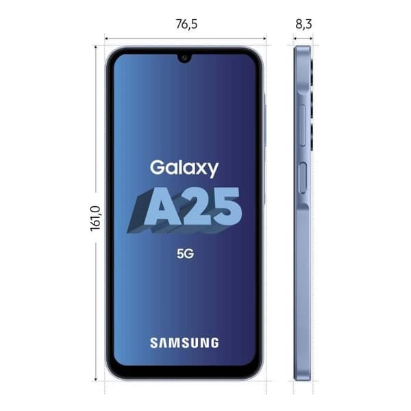 Samsung Galaxy A25 Smartphone 128 GB 5G Blå