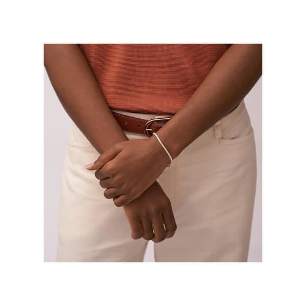 Armband - DE FOSSIL - Klassisk - Guldpläterad mässing - Karbinhake - Simulerad bärnsten