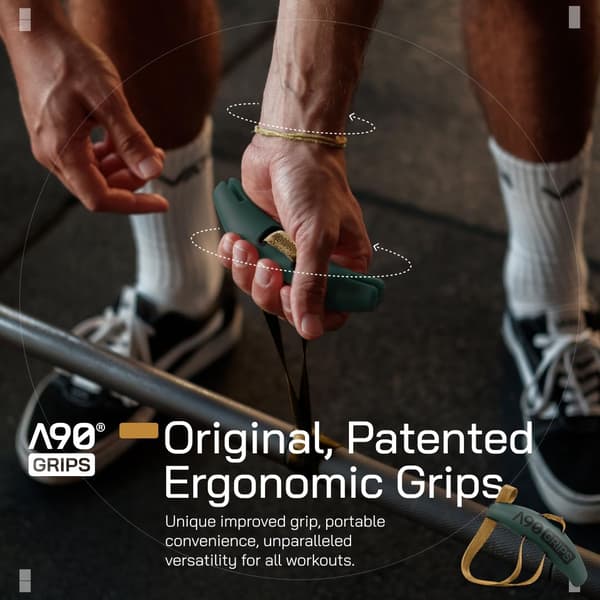 Angles90 Original Pull-Up Grips – D-formede greb til lat pulldown og kabelmaskine | underarmsstyrketræning