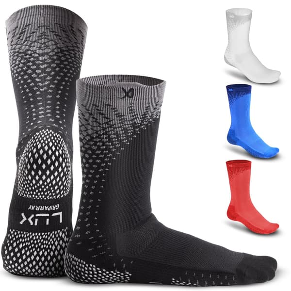 LUX Sports Gripstrømper til Klamper – Sort, Ankelmodel, EU 38-45 – DualGrip sport