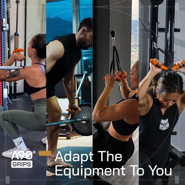 Angles90 Original Pull-Up Grips – D-formede greb til lat pulldown og kabelmaskine | underarmsstyrketræning