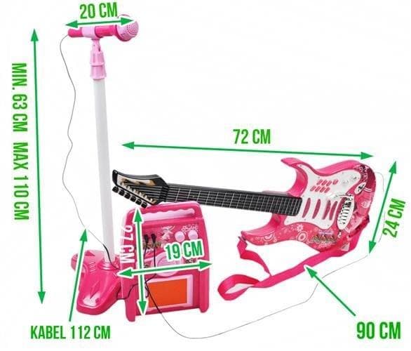 Elgitarr med Förstärkare & Mikrofon för Barn - Pink