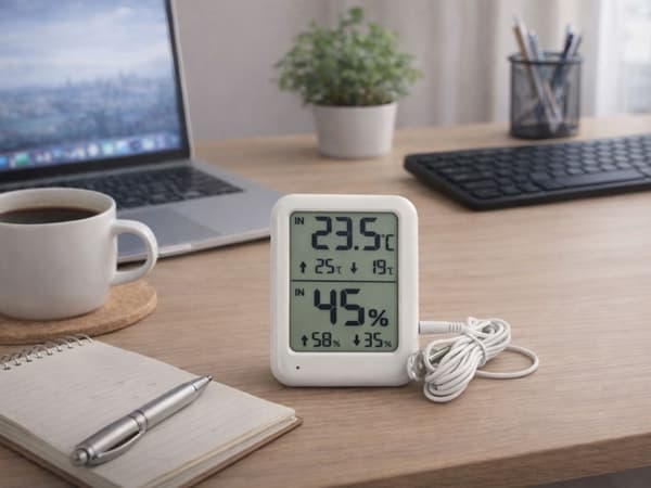 Väderstation LCD termometer hygrometer inomhus