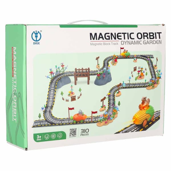 Magnetisk bilbane til børn - 310 dele