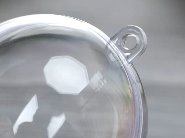 Plastkulor 8 cm 12-pack - Transparenta julkulor