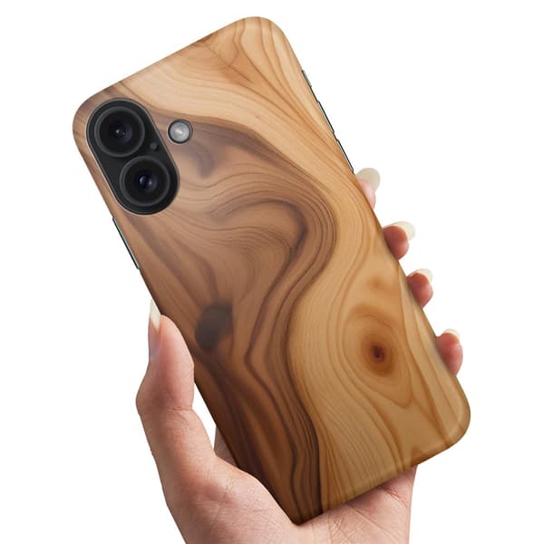 Deksel / Mobildeksel til iPhone 16 Plus - Wood