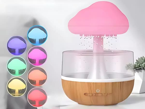 Aromadiffuser LED - Trådløs luftfukter med skyform