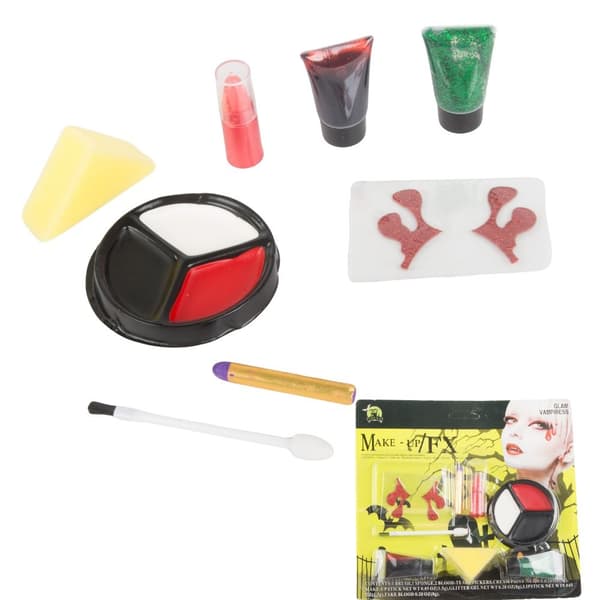 Vampyr dracula ansigtsmakeup kit til halloween makeup med blod