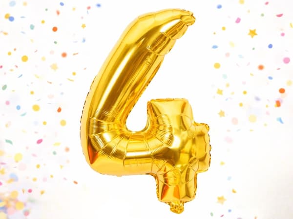 Folieballon tal guld 66 cm