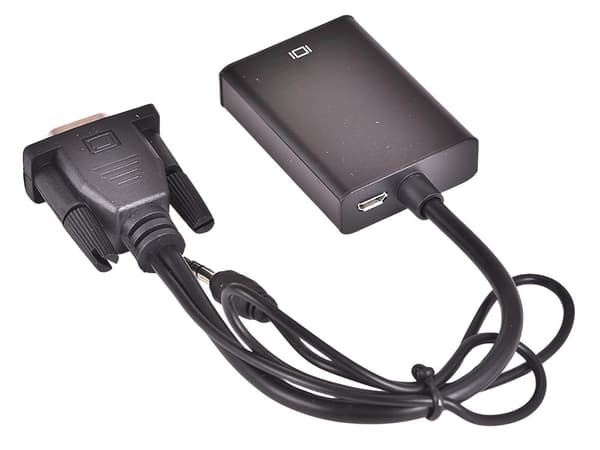 HDMI-VGA-adapter - Kabel med lyd og USB-strøm