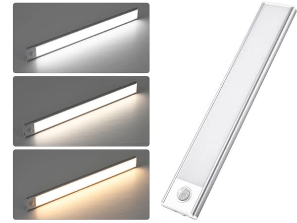 USB-lampe 30 cm - Sensorstyret belysning med klemme