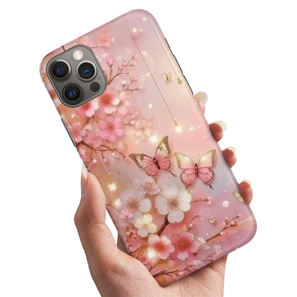 Deksel / Mobildeksel til iPhone 12 Pro Max - Flowers & Butterflies