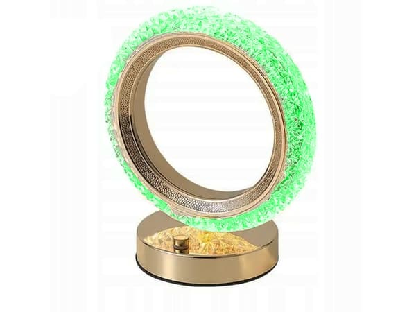Bordssengelampe ring krystal LED RGB