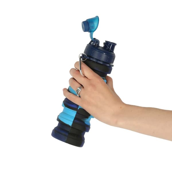 Vattenflaska Hopfällbar - 500 ml - Blue