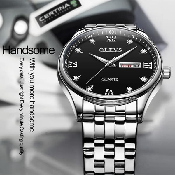 Quartz Ur / Armbåndsur - Vandtæt – Sort