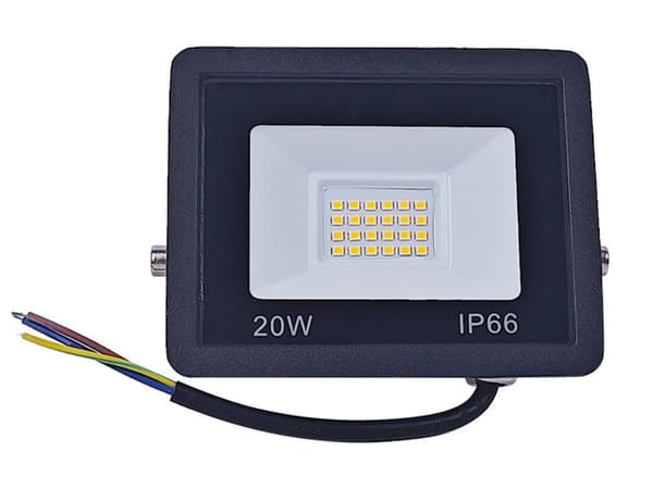 Halogen LED-flomlys 20W 6000K med skumring-til-daggry sensor IP66