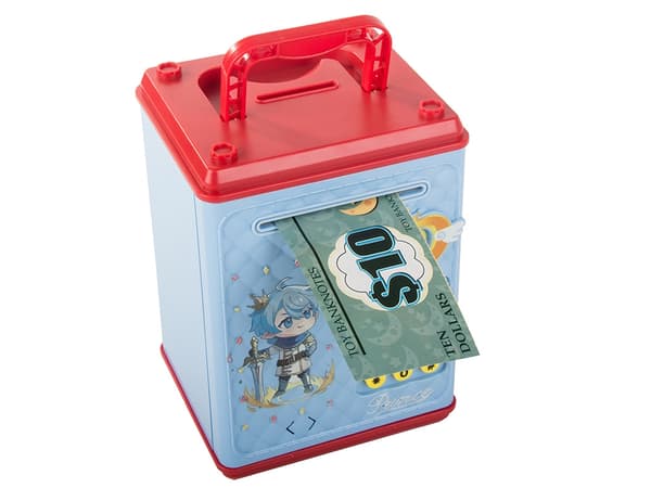 Sparekasse pengeautomat kode sedler mønter pinkode - Blå
