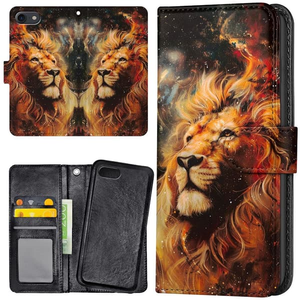 iPhone 16e/17e - Lommebok Deksel Lion