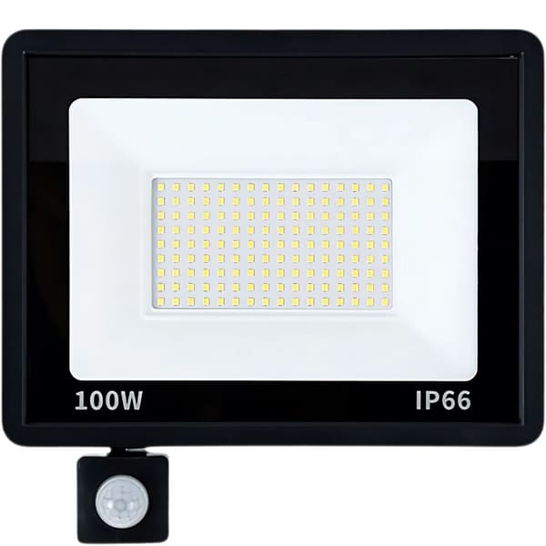 Halogenstrålkaster LED 100W 6000K med skumringssensor IP66