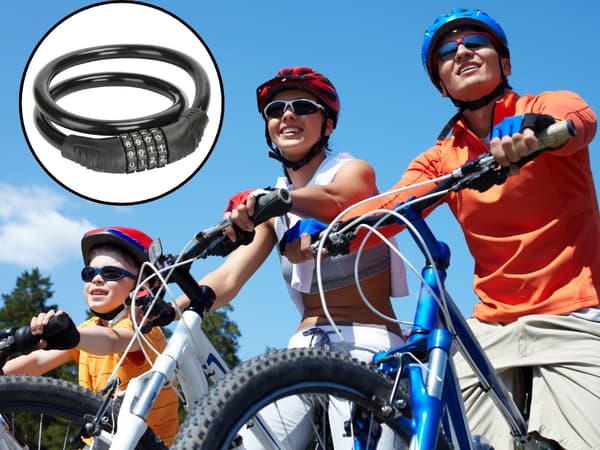 Cykelås med kode - Firecifret kombinationswire