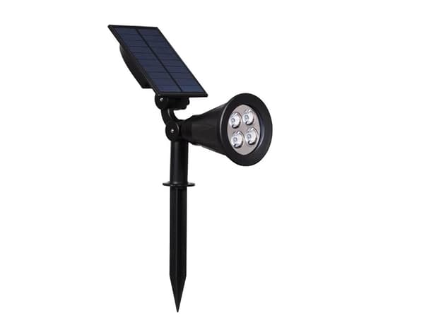 Solcellelampe 4 LED 3 tilstande skumringssensor