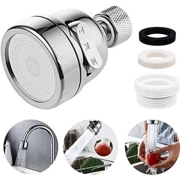 Munnstykke til Kran - 360° Roterende Vann Adapter