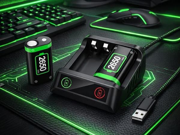 Batteri 2 stk 2650 mAh til Xbox Series X/S controller med oplader