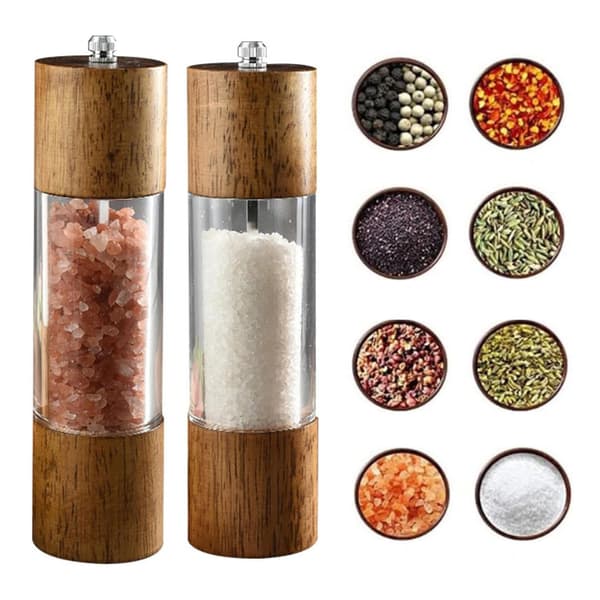 Salt- och Pepparkvarn i Trä – 2-pack