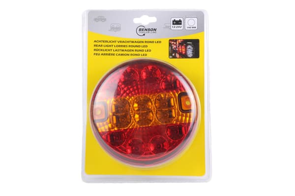 Baklykt lastebil rund LED 140 mm