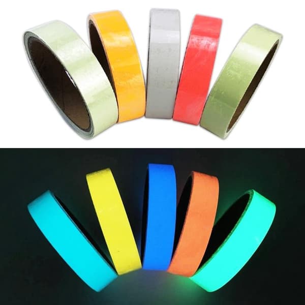 Selvlysende tape gul / Glow in the Dark - 1 cm x 3 meter