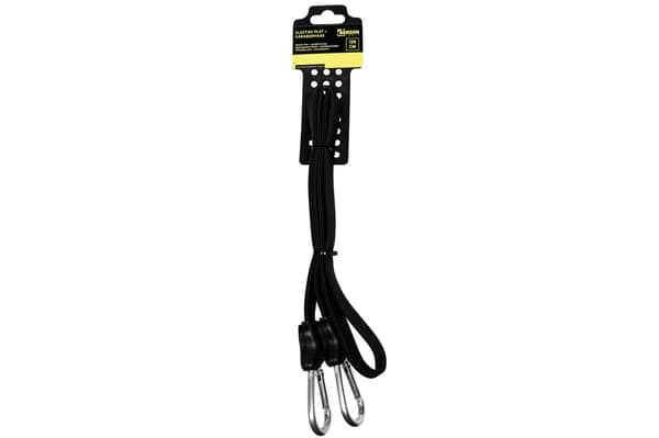 Elastisk flad snor 120 cm med karabinhage
