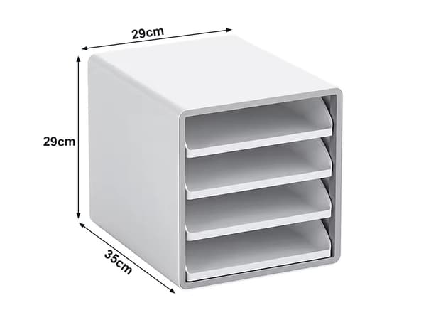 Dokumentbokser 4 skuffer skrivebord