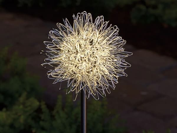Solcellelampe LED fe på spyd 2 stk