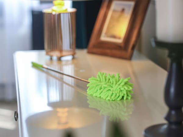 Støvbørste teleskopisk lang sammenklappelig mikrofiber