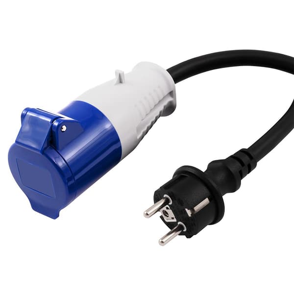 Overgangskabel CEE 230V til Schuko - Adapter